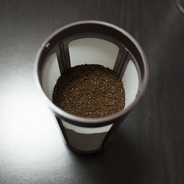 コーヒー粉が全部入ったら
