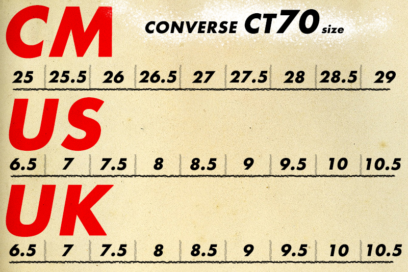 完全保存版 コンバース Ct70 のサイズ感を徹底比較 サイズ表記と失敗しない選び方について Isiki Factory