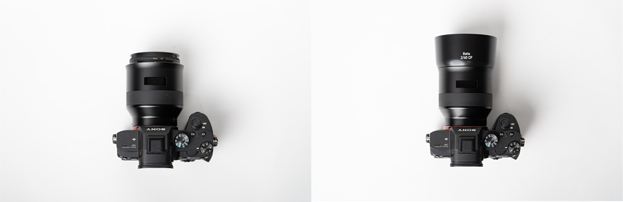 上:レンズフード比較