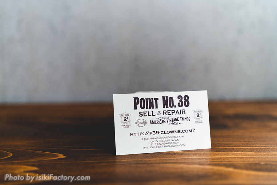 Point No.38 ショップカード