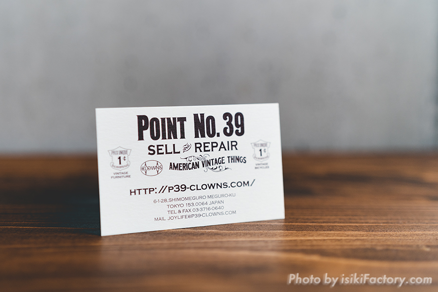 Point No.39 ショップカード